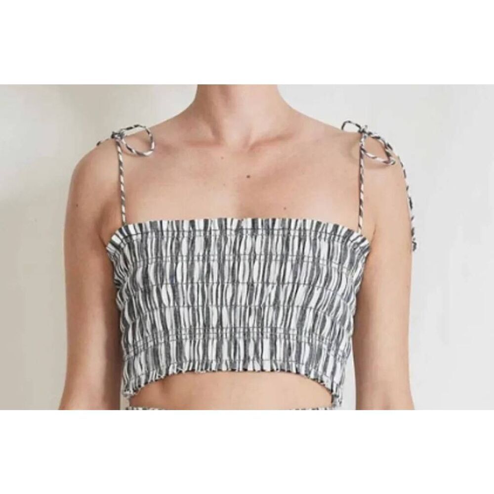 NWT Apiece Apart Smocked Top in Espana Stripe sz Large